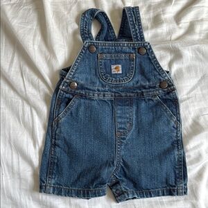 Carhartt Blue Denim Overalls Sturdy Workwear